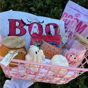 Halloween Gift Basket with Boo Sweatshirt